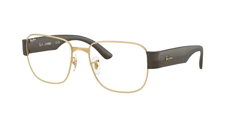 Ray - Ban Unisex RX6532 2500 Montature da vista Metallo Oro Trasparente Squadrata Normale