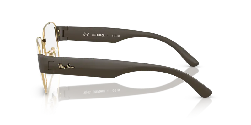 Ray - Ban Unisex RX6532 2500 Montature da vista Metallo Oro Trasparente Squadrata Normale miniatura 3