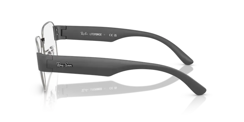 Ray - Ban Unisex RX6532 2502 Montature da vista Metallo Grigio Trasparente Squadrata Normale miniatura 3