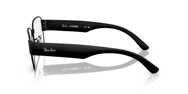 Ray - Ban Unisex RX6532 2509 Montature da vista Metallo Nero Trasparente Squadrata Normale miniatura 3