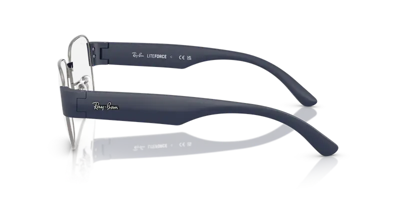 Ray - Ban Unisex RX6532 3189 Montature da vista Metallo Grigio Trasparente Squadrata Normale miniatura 3