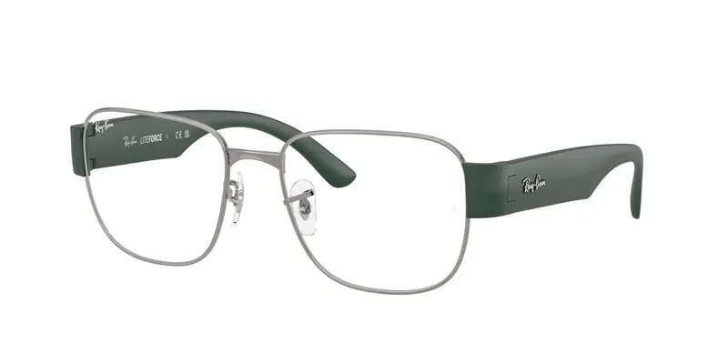 Ray - Ban Unisex RX6532 3190 Montature da vista Metallo Grigio Trasparente Squadrata Normale