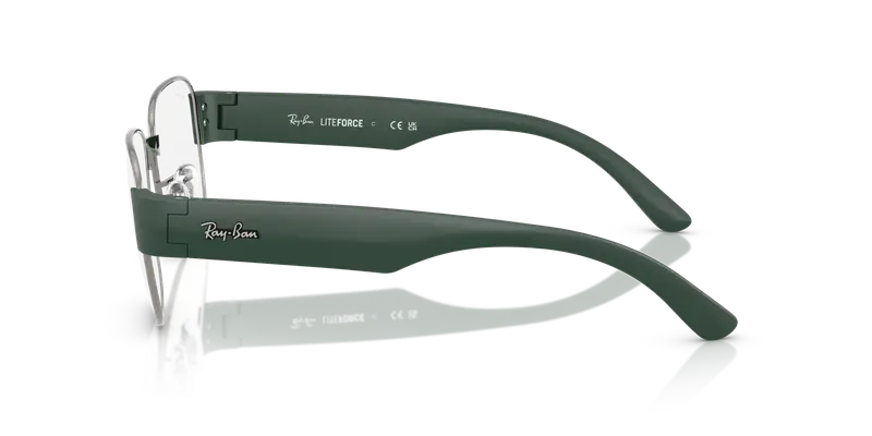 Ray - Ban Unisex RX6532 3190 Montature da vista Metallo Grigio Trasparente Squadrata Normale miniatura 3