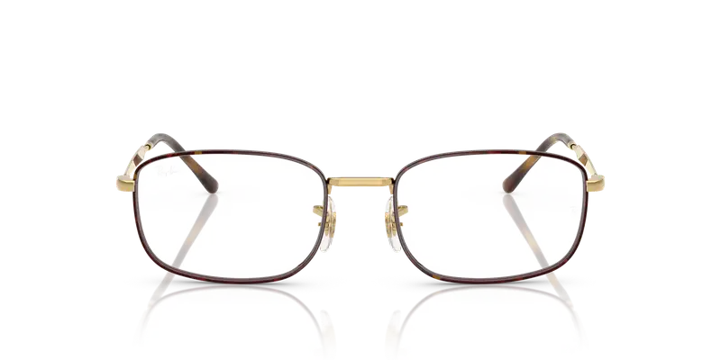 Ray - Ban Unisex RX6533 3177 Montature da vista Metallo Marrone Trasparente Pillow Normale miniatura 2