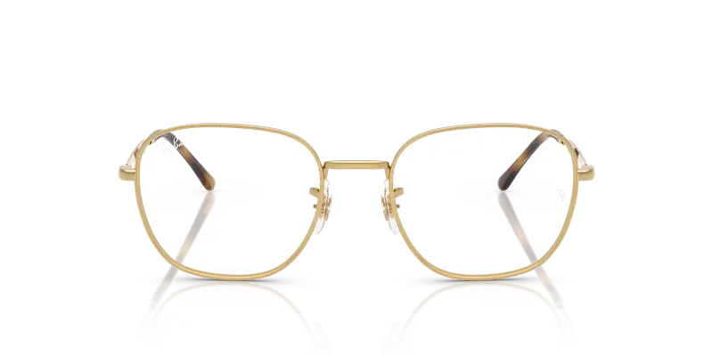 Ray - Ban Unisex RX6534 2500 Montature da vista Metallo Oro Trasparente Squadrata Normale miniatura 2