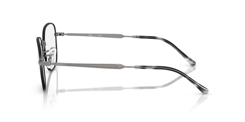 Ray - Ban Unisex RX6534 3187 Montature da vista Metallo Nero Trasparente Squadrata Normale miniatura 3