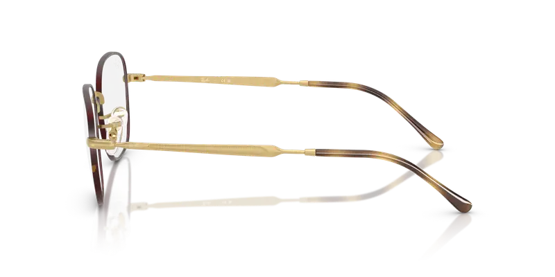 Ray - Ban Unisex RX6534 3188 Montature da vista Metallo Havana Trasparente Squadrata Normale miniatura 3