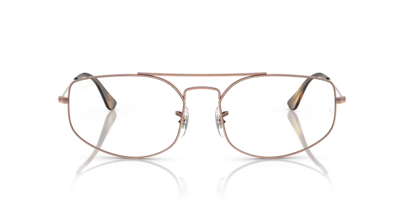 Ray - Ban Unisex RX6545 EXPLORER 5 2943 Montature da vista Metallo Bronzo Trasparente Geometrica Normale miniatura 2