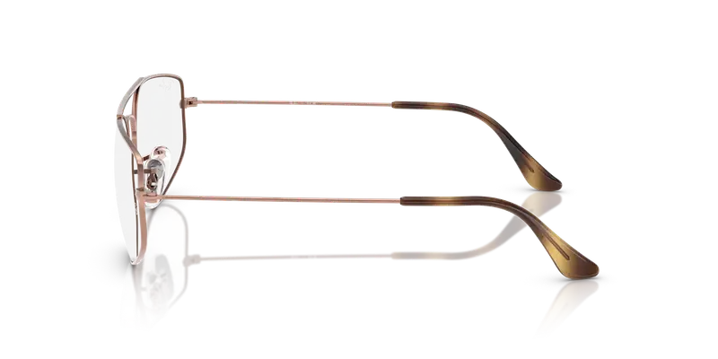 Ray - Ban Unisex RX6545 EXPLORER 5 2943 Montature da vista Metallo Bronzo Trasparente Geometrica Normale miniatura 3