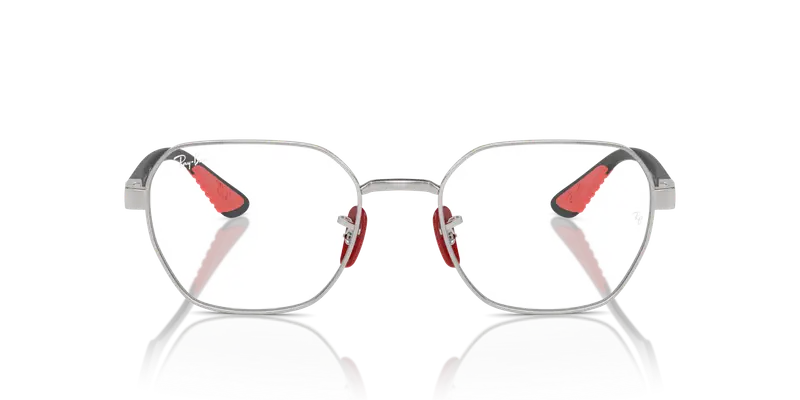 Ray - Ban Unisex RX6594M F031 Montature da vista Metallo Argento Trasparente Geometrica Normale miniatura 2