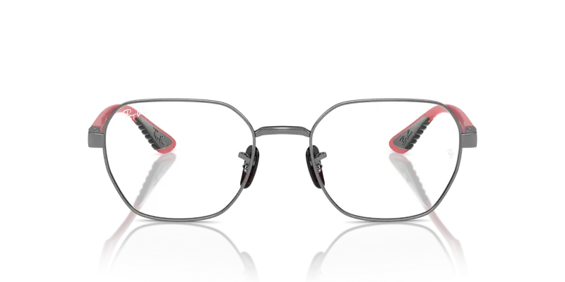 Ray - Ban Unisex RX6594M F096 Montature da vista Metallo Grigio Trasparente Geometrica Normale miniatura 2