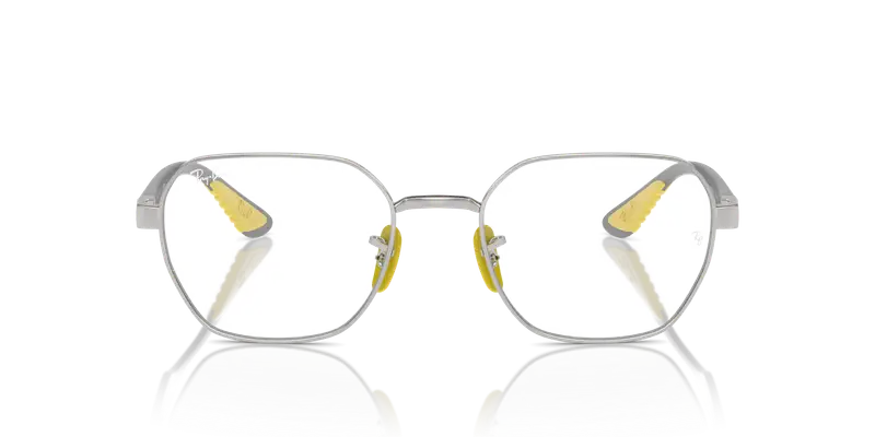 Ray - Ban Unisex RX6594M F098 Montature da vista Metallo Argento Trasparente Geometrica Normale miniatura 2