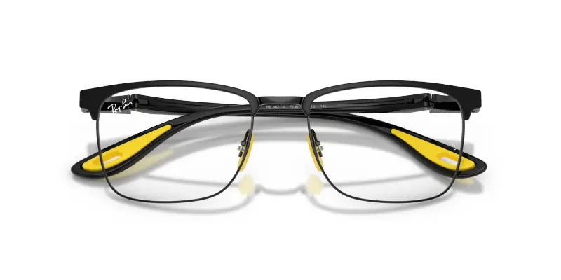 Unisex RX6621M F130 Montature da vista Metallo Nero Trasparente Squadrata Normale miniatura 2