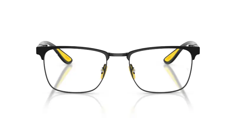 Unisex RX6621M F130 Montature da vista Metallo Nero Trasparente Squadrata Normale miniatura 3