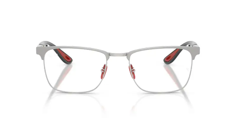 Unisex RX6621M F131 Montature da vista Metallo Argento Trasparente Squadrata Normale miniatura 3