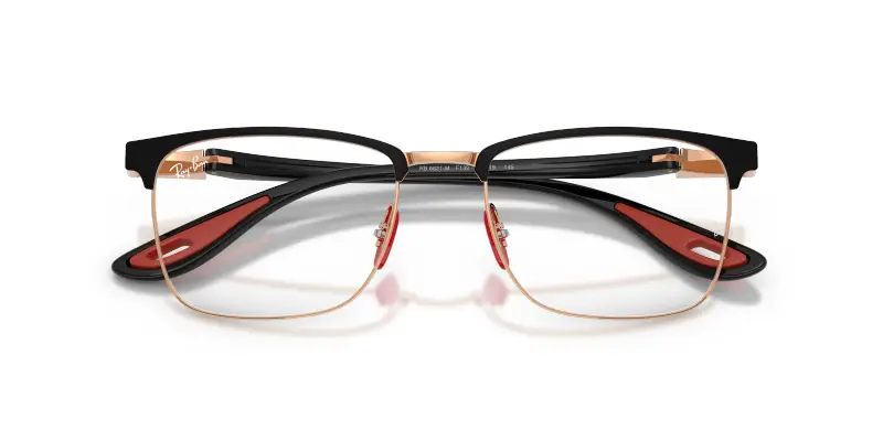 Unisex RX6621M F132 Montature da vista Metallo Nero Trasparente Squadrata Normale miniatura 2