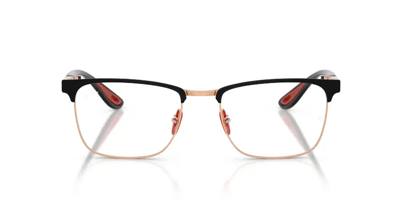 Unisex RX6621M F132 Montature da vista Metallo Nero Trasparente Squadrata Normale miniatura 3