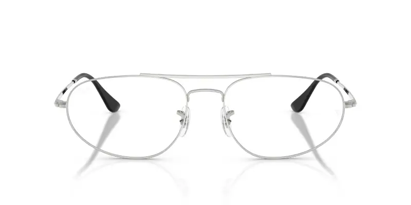 Unisex RX6645 2501 Montature da vista Metallo Argento Trasparente Geometrica Normale miniatura 3