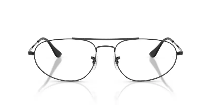 Unisex RX6645 2509 Montature da vista Metallo Nero Trasparente Geometrica Normale miniatura 3