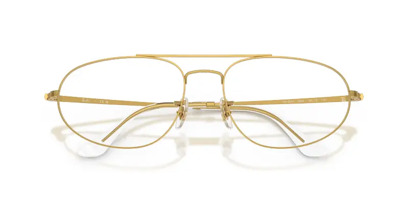 Unisex RX6645 3086 Montature da vista Metallo Oro Trasparente Geometrica Normale miniatura 2