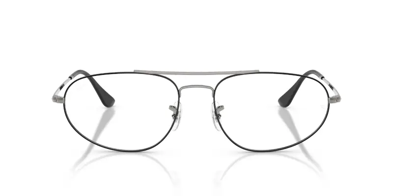 Unisex RX6645 3179 Montature da vista Metallo Nero Trasparente Geometrica Normale miniatura 3