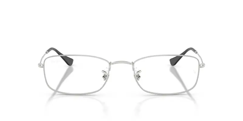 Unisex RX6647 2501 Montature da vista Metallo Argento Trasparente Geometrica Normale miniatura 3