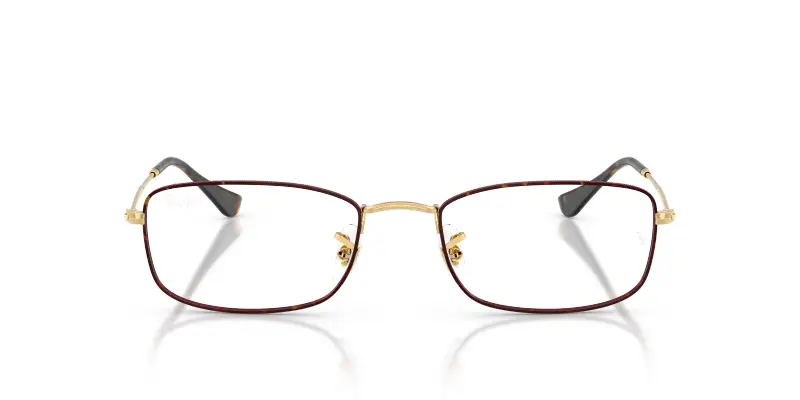 Unisex RX6647 3177 Montature da vista Metallo Tartaruga Trasparente Geometrica Normale miniatura 3