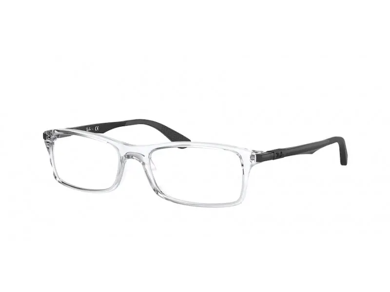 Ray - Ban Unisex RX7017 5943 Montature da vista Iniettato Trasparente Trasparente Squadrata Normale