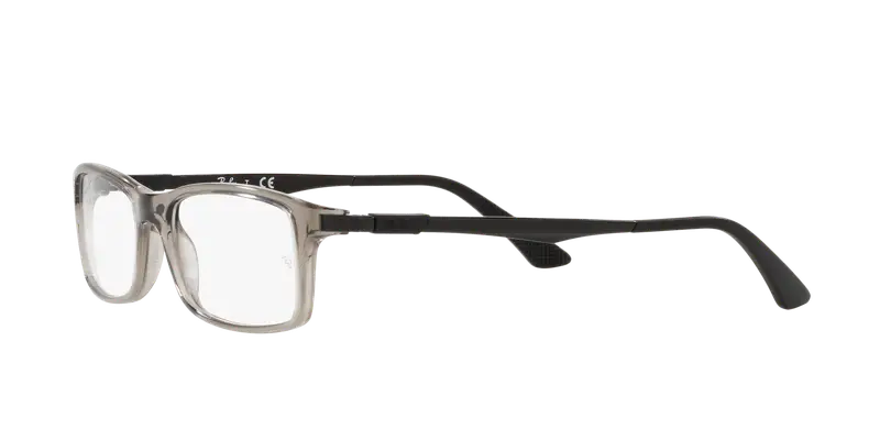 Ray - Ban Unisex RX7017 8059 Montature da vista Iniettato Grigio Trasparente Squadrata Normale miniatura 3