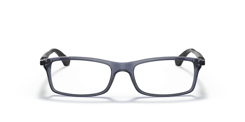 Ray - Ban Unisex RX7017 8122 Montature da vista Iniettato Blu Trasparente Squadrata Normale miniatura 2