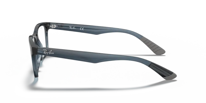 Ray - Ban Unisex RX7025 5719 Montature da vista Iniettato Blu Trasparente Squadrata Normale miniatura 3