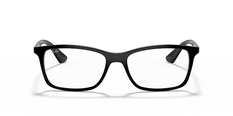 Ray - Ban Unisex RX7047 2000 Montature da vista Iniettato Nero Trasparente Squadrata Normale miniatura 2