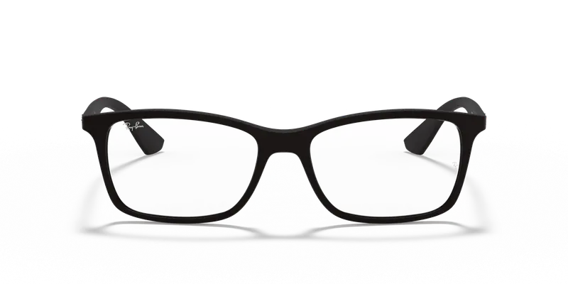 Ray - Ban Unisex RX7047 5196 Montature da vista Iniettato Nero Trasparente Squadrata Normale miniatura 2