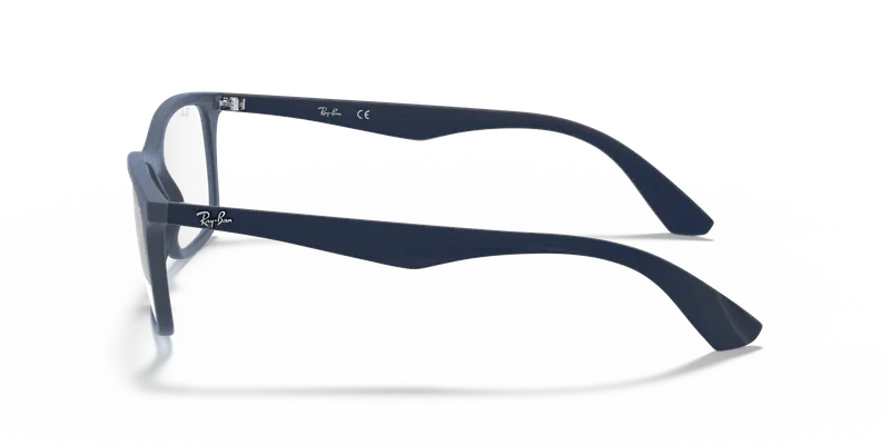 Ray - Ban Unisex RX7047 5450 Montature da vista Iniettato Blu Trasparente Squadrata Normale miniatura 3