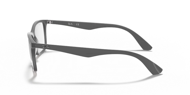 Ray - Ban Unisex RX7047 5482 Montature da vista Iniettato Grigio Trasparente Squadrata Normale miniatura 3