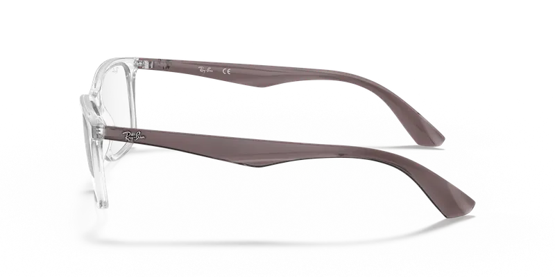 Ray - Ban Unisex RX7047 5768 Montature da vista Iniettato Trasparente Trasparente Squadrata Normale miniatura 3