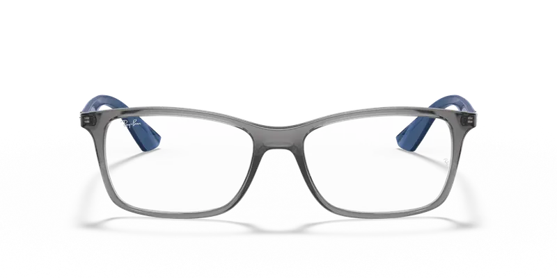 Ray - Ban Unisex RX7047 5769 Montature da vista Iniettato Grigio Trasparente Squadrata Normale miniatura 2