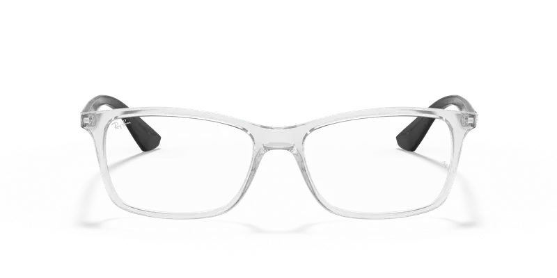 Ray - Ban Unisex RX7047 5943 Montature da vista Iniettato Trasparente Trasparente Squadrata Normale miniatura 2