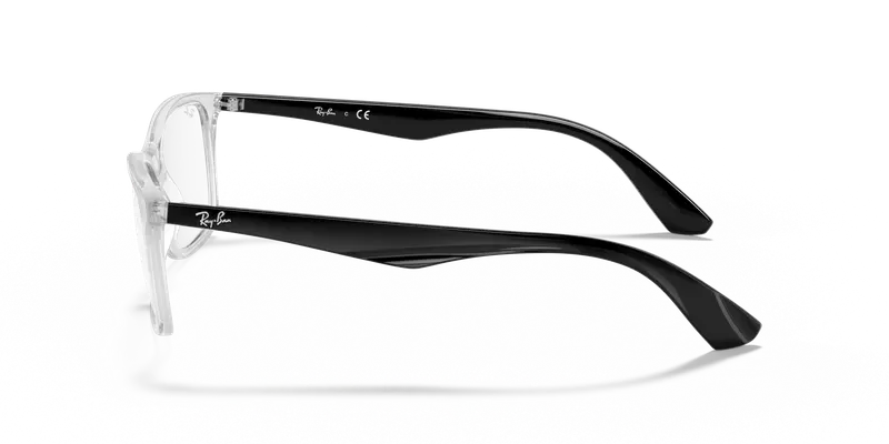 Ray - Ban Unisex RX7047 5943 Montature da vista Iniettato Trasparente Trasparente Squadrata Normale miniatura 3