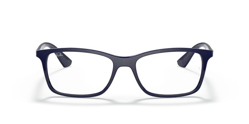 Ray - Ban Unisex RX7047 8100 Montature da vista Iniettato Blu Trasparente Squadrata Normale miniatura 2