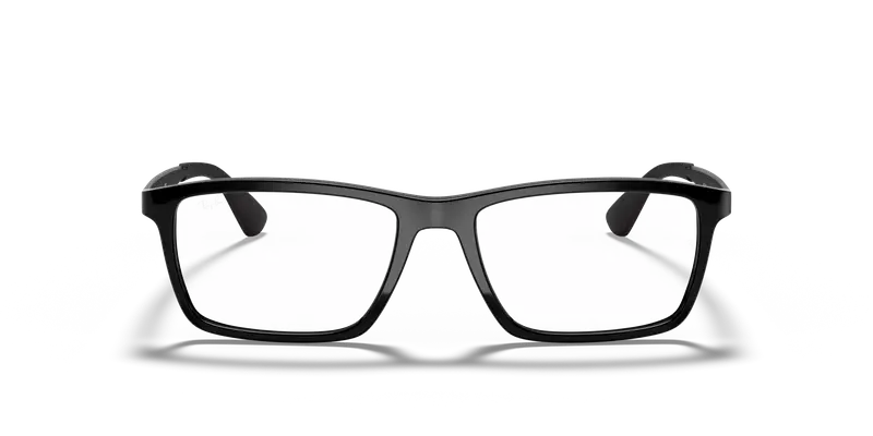 Ray - Ban Unisex RX7056 2000 Montature da vista Iniettato Nero Trasparente Squadrata Normale miniatura 2