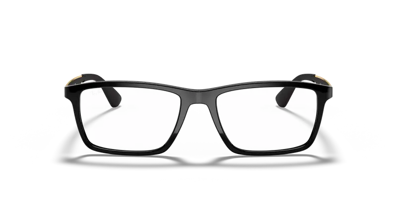 Ray - Ban Unisex RX7056 5644 Montature da vista Iniettato Nero Trasparente Squadrata Normale miniatura 2