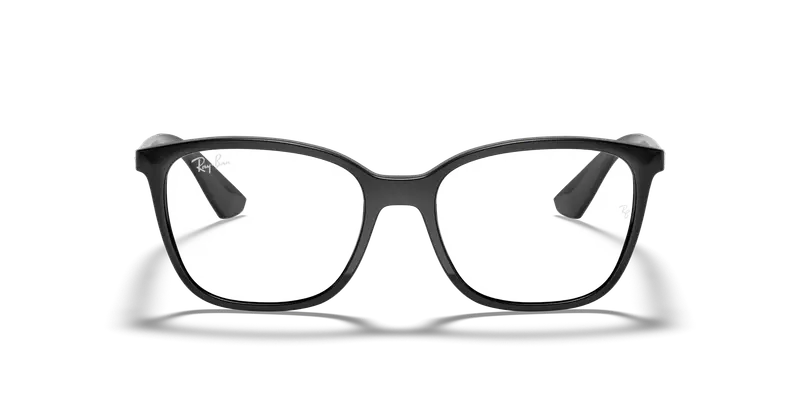 Ray - Ban Unisex RX7066 2000 Montature da vista Iniettato Nero Trasparente Squadrata Normale miniatura 2