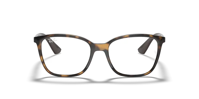 Ray - Ban Unisex RX7066 5577 Montature da vista Iniettato Tartaruga Trasparente Squadrata Normale miniatura 2