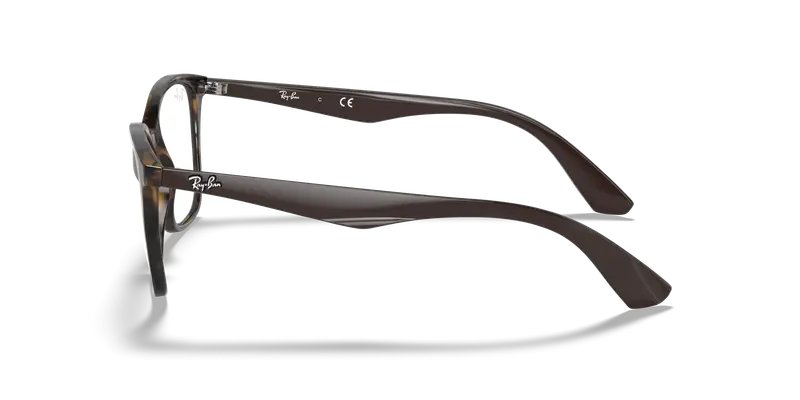 Ray - Ban Unisex RX7066 5577 Montature da vista Iniettato Tartaruga Trasparente Squadrata Normale miniatura 3