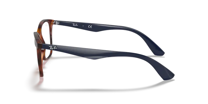 Ray - Ban Unisex RX7066 5585 Montature da vista Iniettato Tartaruga Trasparente Squadrata Normale miniatura 3