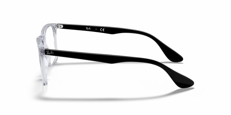 Ray - Ban Unisex RX7074 5943 Montature da vista Iniettato Trasparente Trasparente Squadrata Normale miniatura 3