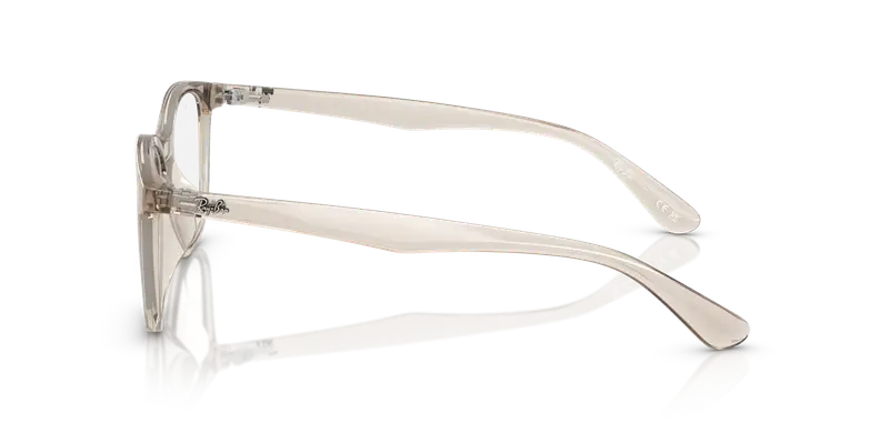 Ray - Ban Unisex RX7093D 8271 Montature da vista Iniettato Marrone Trasparente Squadrata Normale miniatura 3