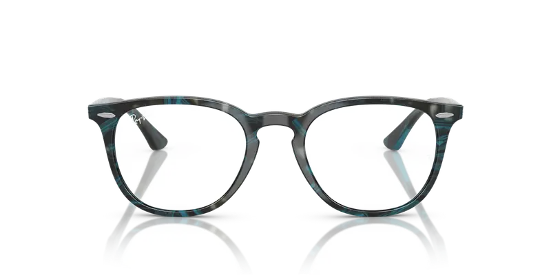 Ray - Ban Unisex RX7159 8394 Montature da vista Acetato Blu Trasparente Pantos Normale miniatura 2