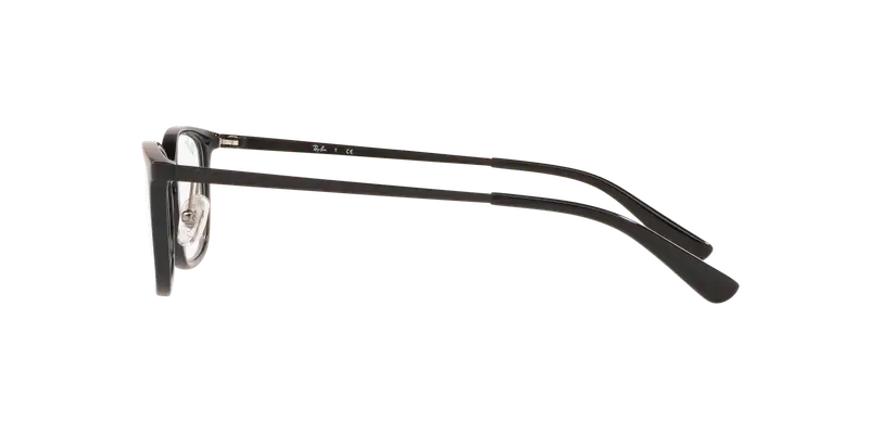 Ray - Ban Unisex RX7182D 2000 Montature da vista Iniettato Nero Trasparente Squadrata Normale miniatura 2
